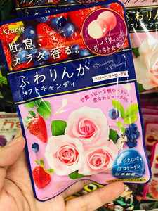 Kracie Collagen Candy Strawberry&Rose (32g)