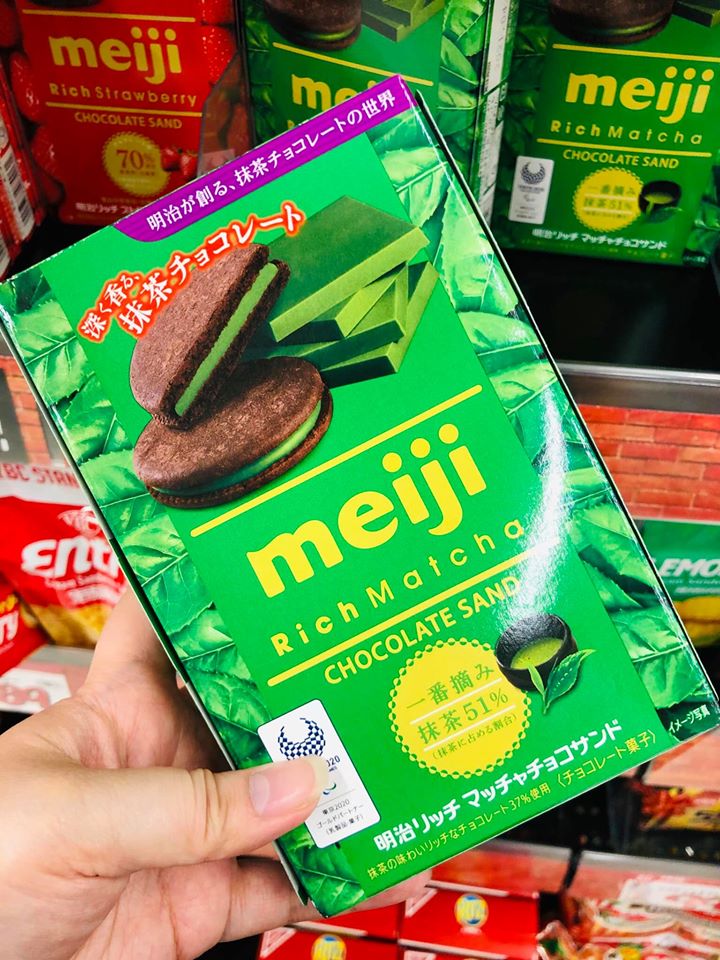 Meiji Rich Matcha Chocolate Sand 6pcs